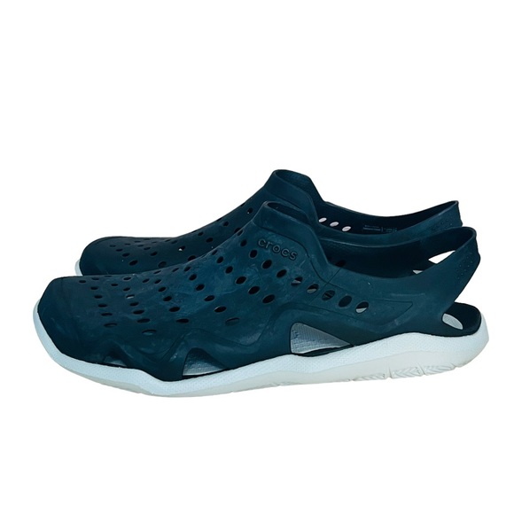 Crocs Swiftwater Wave Clogs Shoes Men's 8 Black - Picture 8 of 8